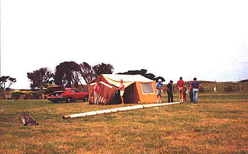 Setting up the field day station