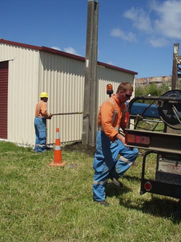 Installing the aerial pole